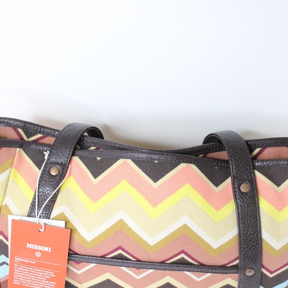 Missoni Colore Zig Zag Large Tote Handbag Target - Picture 4 of 5